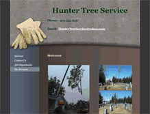 Tablet Screenshot of huntertreeservice.biz